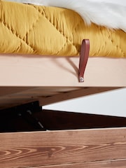 Get Laid Beds Coffee Bean Ottoman Storage No Headboard Square Leg Solid Wood Bed - Image 2 of 3