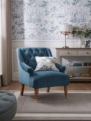 Laura Ashley Baron Chenille Seaspray Blue Ropsley Accent Chair - Image 1 of 8