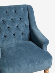 Laura Ashley Baron Chenille Seaspray Blue Ropsley Accent Chair - Image 6 of 8