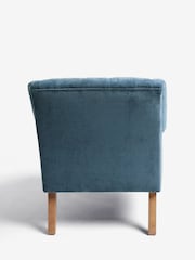Laura Ashley Baron Chenille Seaspray Blue Ropsley Accent Chair - Image 7 of 8