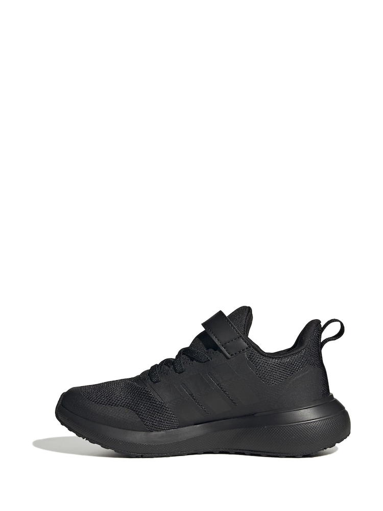 adidas Black Kids Sportswear Fortarun 2.0 Cloudfoam Elastic Lace Top Strap Trainers - Image 2 of 9
