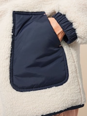 White Stuff Taylor Reversible White Borg Jacket - Image 3 of 6