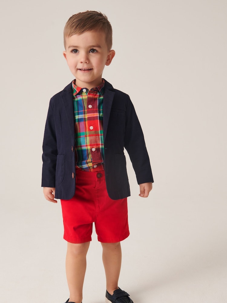 Marineblau - Blazer-Set mit Karohemd (3M.–9J.) - Bild 1 von 7
