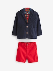 Marineblau - Blazer-Set mit Karohemd (3M.–9J.) - Bild 5 von 7