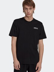 adidas Originals Black 100% Cotton Adventure Mountain Back T-Shirt - Image 1 of 6
