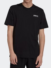 adidas Originals Black 100% Cotton Adventure Mountain Back T-Shirt - Image 3 of 6