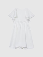 Reiss Ivory Maisie 4-9 yrs Satin Midi Dress - Image 2 of 6