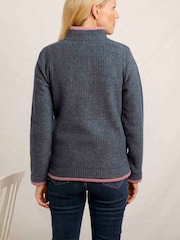 Weird Fish Blue Beyonce 1/4 Zip Grid Fleece - Image 2 of 7