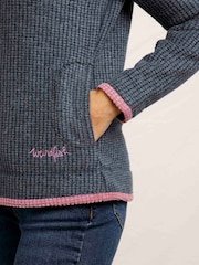 Weird Fish Blue Beyonce 1/4 Zip Grid Fleece - Image 5 of 7