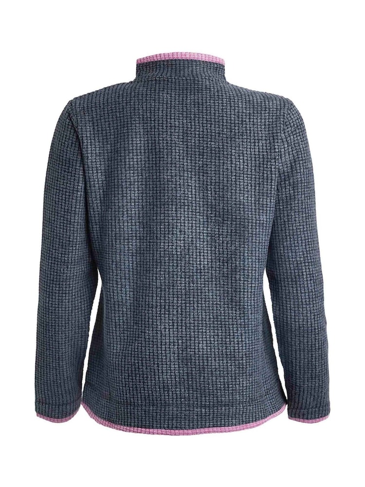 Weird Fish Blue Beyonce 1/4 Zip Grid Fleece - Image 7 of 7