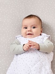The Little Green Sheep White 2.5 Tog Baby Sleep Bag - Image 1 of 3