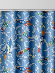 Cath Kidston Mid Blue Kids Rocket Made To Measure 100% Cotton Curtains - Image 7 of 8