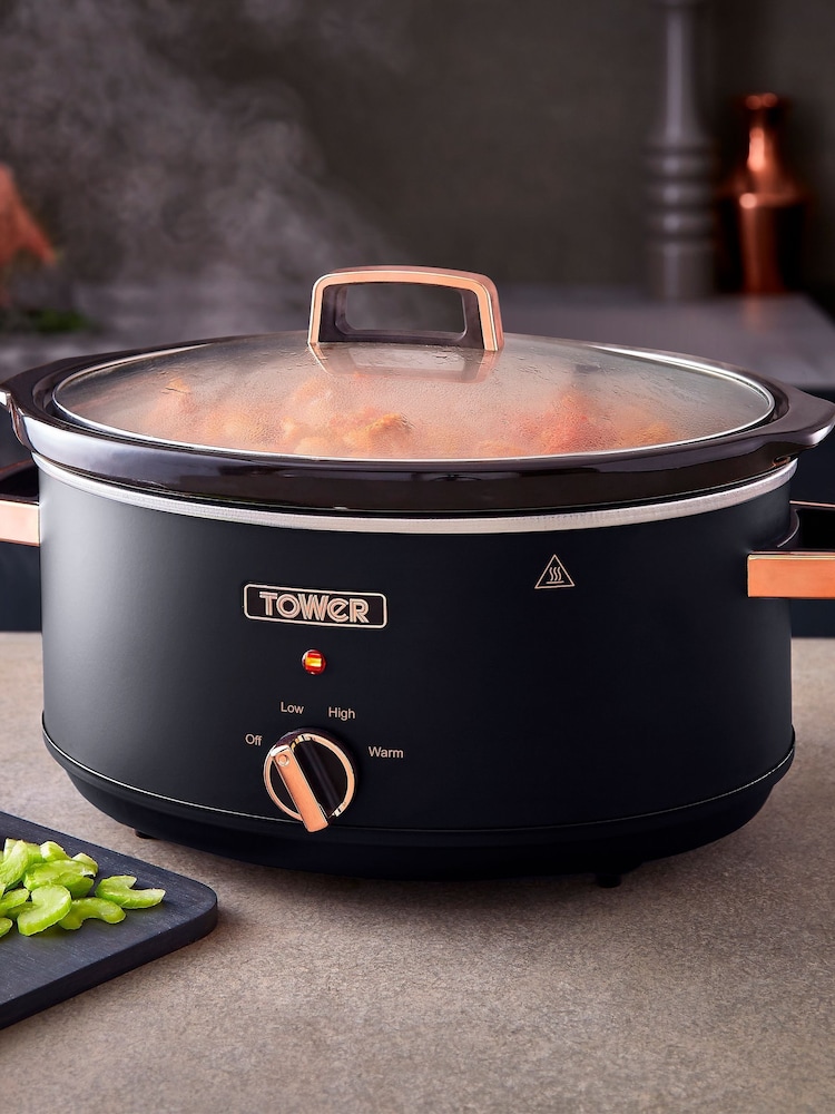 Tower Black Cavaletto 6.5L Slow Cooker - Image 1 of 8