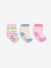 JoJo Maman Bébé Multi Unicorn Socks 3 Pack - Image 1 of 1