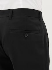 Black Skinny Fit Machine Washable Plain Front Smart Trousers - Image 6 of 10