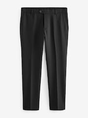 Black Skinny Fit Machine Washable Plain Front Smart Trousers - Image 7 of 10