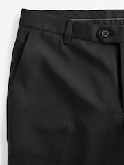 Black Skinny Fit Machine Washable Plain Front Smart Trousers - Image 8 of 10