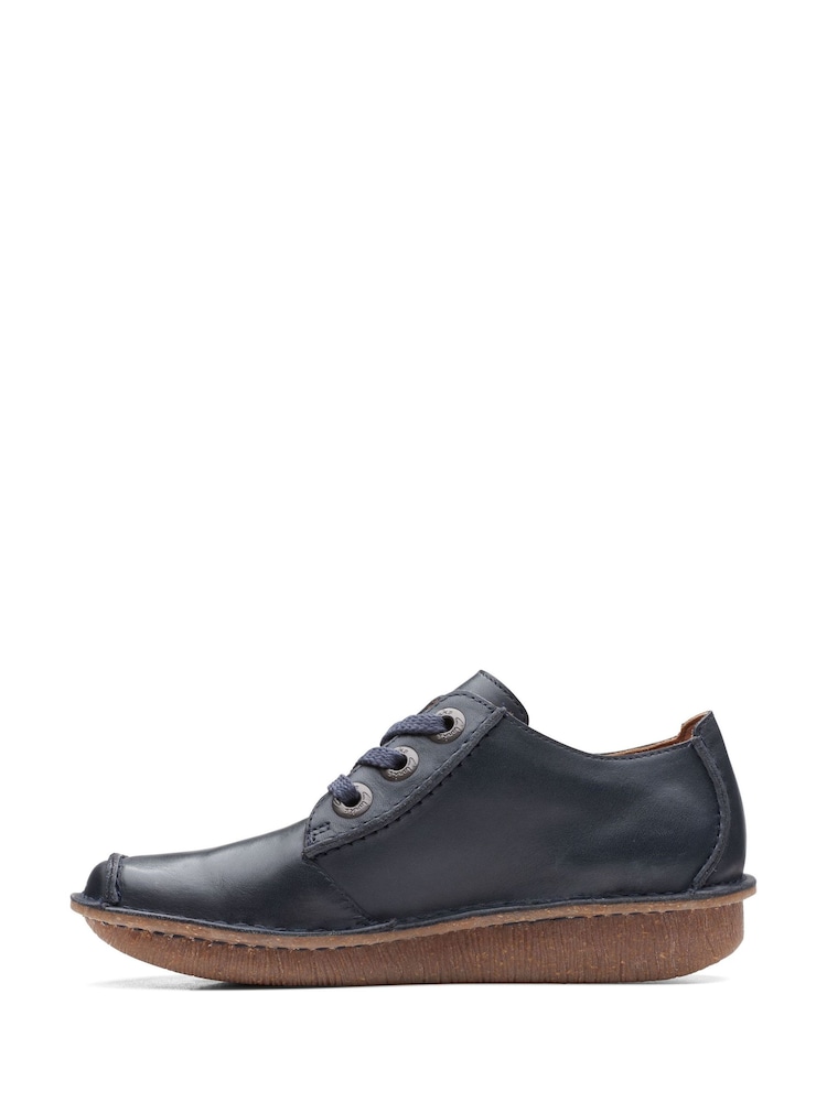 Clarks Navy Leather Funny Dream Shoes - Image 2 of 7 Clarks Navy Leather Funny Dream Shoes - Image 2 of 7