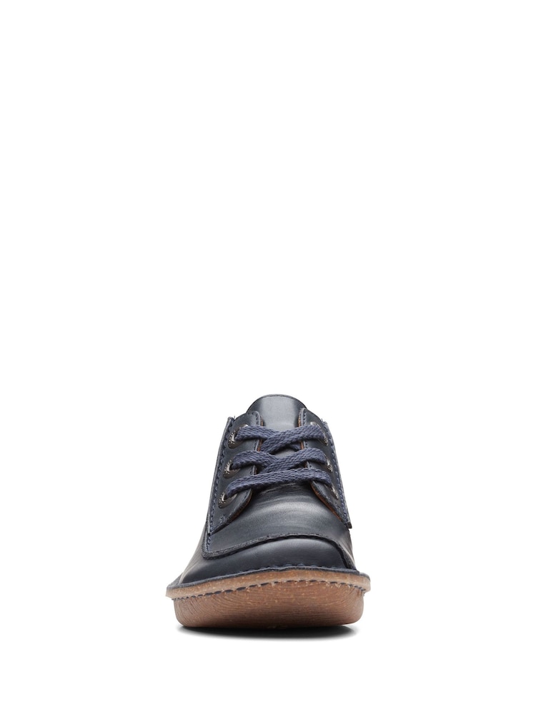 Clarks Navy Leather Funny Dream Shoes - Image 5 of 7