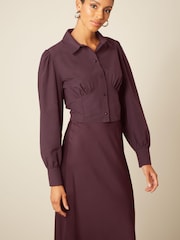 Brown Brown Corset Shirt - Image 1 of 2