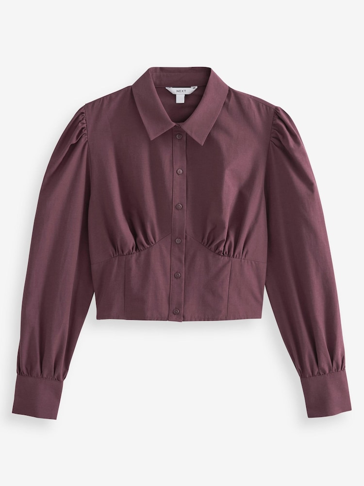 Brown Brown Corset Shirt - Image 2 of 2