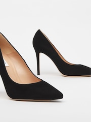 LK Bennett Black Fern Suede Pointed Courts - Image 3 of 4