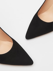 LK Bennett Black Fern Suede Pointed Courts - Image 4 of 4