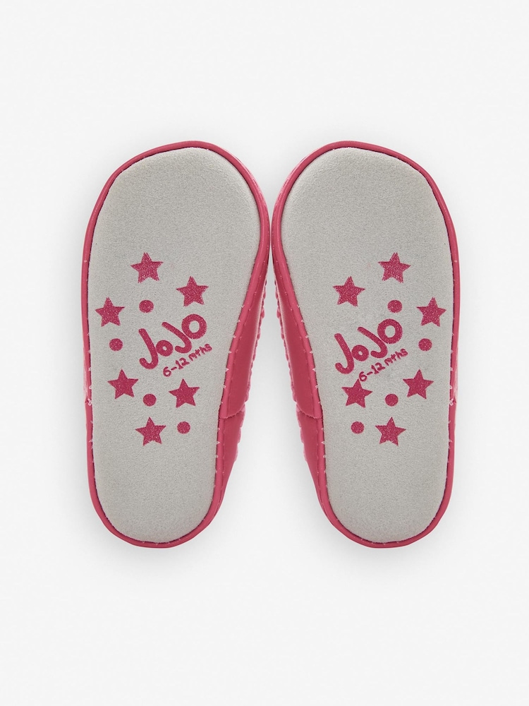 JoJo Maman Bébé Pink Mouse Moccasin Slipper Socks - Image 2 of 2
