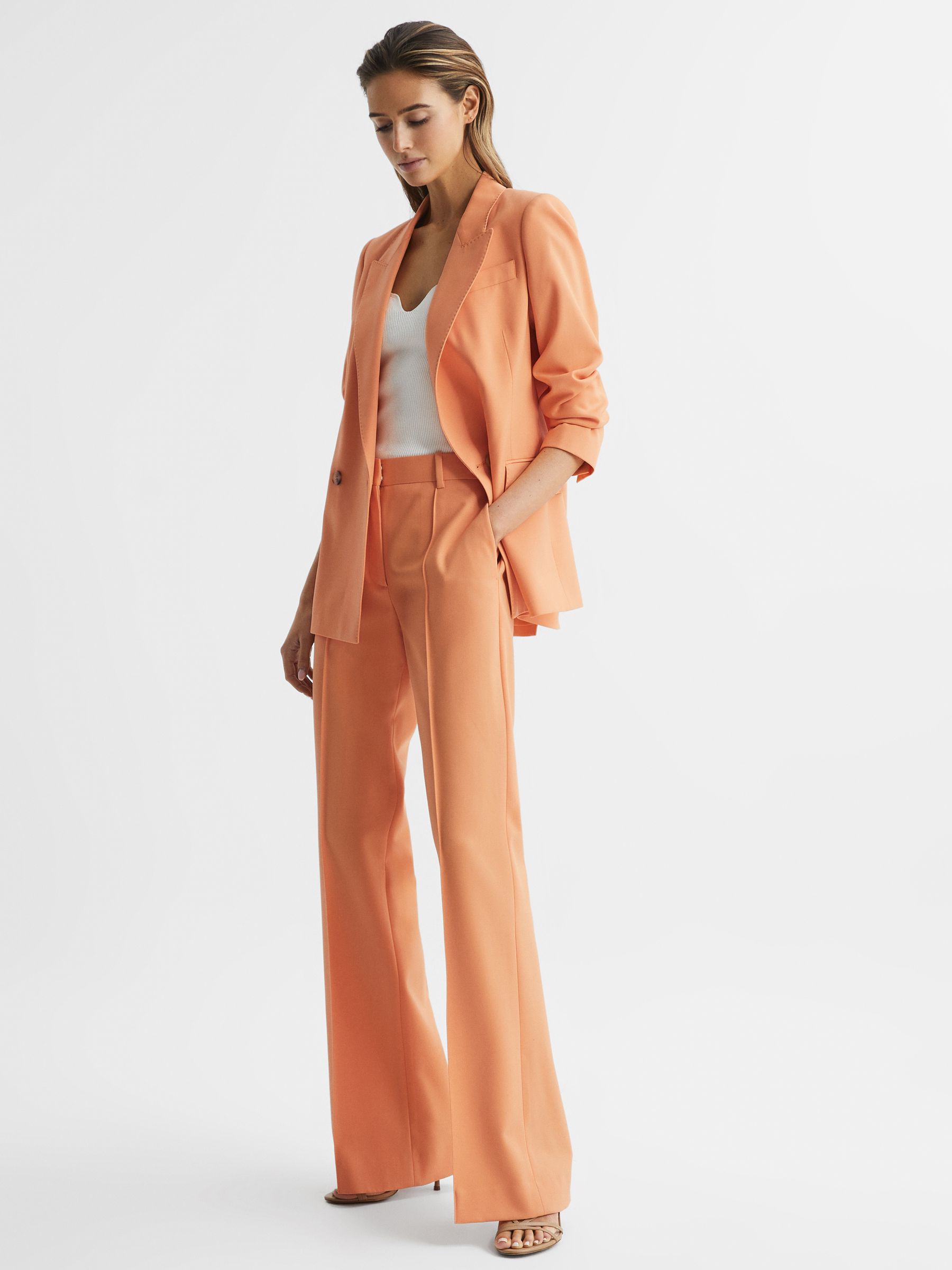 【海外限定】REISSジャンプスーツ☆Emma Ladder-Trim Wide-Leg S Reiss Emma Ladder Trim Detail Sleeveless Wide-Leg Jumpsuit