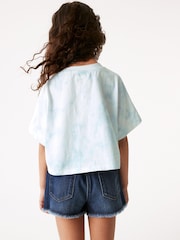Синий с блестками и принтом тай-дай - License T-Shirt (3-16yrs) - Image 3 of 6