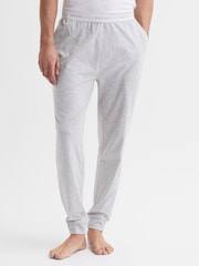 Reiss Grey Melange Cali Cotton-Blend Joggers - Image 1 of 6
