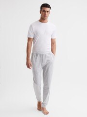 Reiss Grey Melange Cali Cotton-Blend Joggers - Image 3 of 6