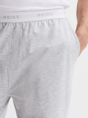 Reiss Grey Melange Cali Cotton-Blend Joggers - Image 4 of 6