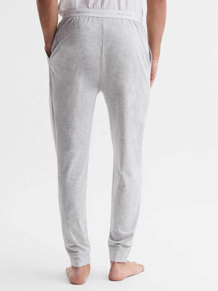 Reiss Grey Melange Cali Cotton-Blend Joggers - Image 5 of 6