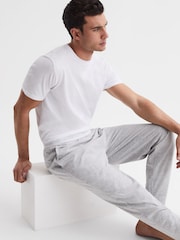 Reiss Grey Melange Cali Cotton-Blend Joggers - Image 6 of 6