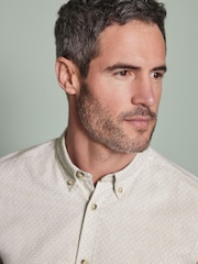Stone Natural Textured Short Sleeve Shirt - Image 1 of 9