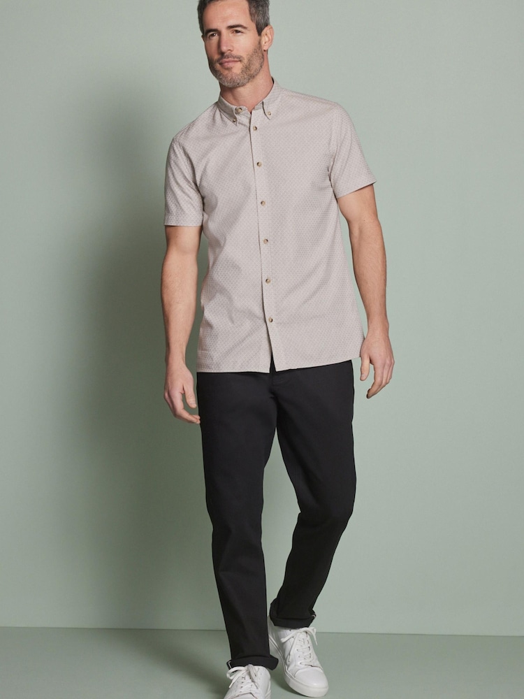 Stone Natural Textured Short Sleeve Shirt - Image 2 of 9