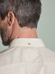 Stone Natural Textured Short Sleeve Shirt - Image 6 of 9