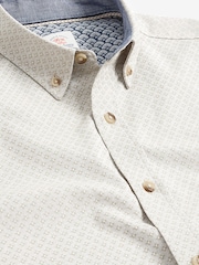 Stone Natural Textured Short Sleeve Shirt - Image 8 of 9