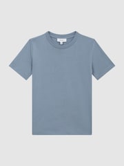 Azul Ashley - Camiseta con cuello redondo Bless de Reiss - Imagen 2 de 6