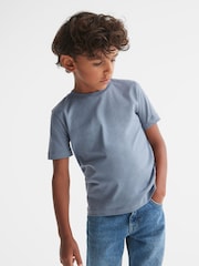 Azul Ashley - Camiseta con cuello redondo Bless de Reiss - Imagen 3 de 6