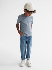 Azul Ashley - Camiseta con cuello redondo Bless de Reiss - Imagen 4 de 6
