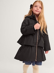 Monsoon Black Bow Ruffle Shower Resistant Jacket - Image 1 of 3