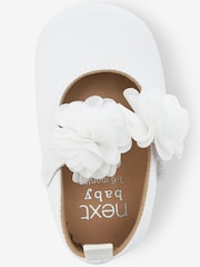 White Satin Bridesmaid Collection Corsage Occasion Baby Shoes (0-18mths) - Image 3 of 4