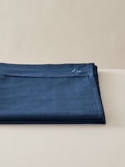 Ted Baker Blue Silky Smooth Plain Dye 100% Cotton Flat Sheet - Image 2 of 2