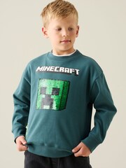 Angel & Rocket Green Minecraft Sweatshirt - Image 1 of 3