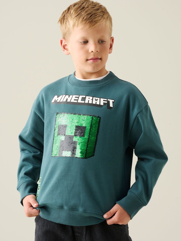 Angel & Rocket Green Minecraft Sweatshirt - Image 1 of 3