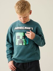 Angel & Rocket Green Minecraft Sweatshirt - Image 2 of 3