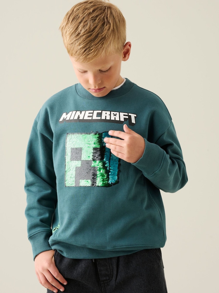 Angel & Rocket Green Minecraft Sweatshirt - Image 2 of 3