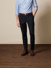 Navy Blue Slim Smart Chino Trousers - Image 1 of 7